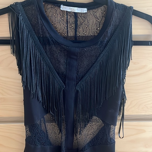 Bershka Bodysuit Top / Lace / Frills - Picture 2 of 5